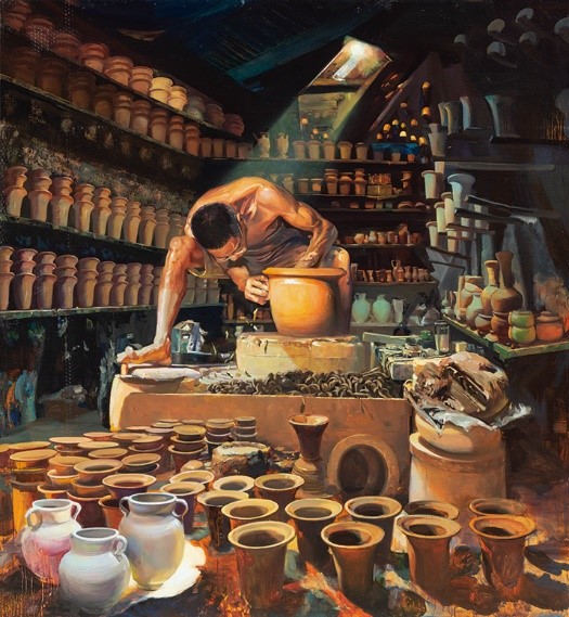 <h2>大国工匠</h2><p>作者：刘昶</p><p>规格：204cm×186cm</p><p>品类：油画</p>